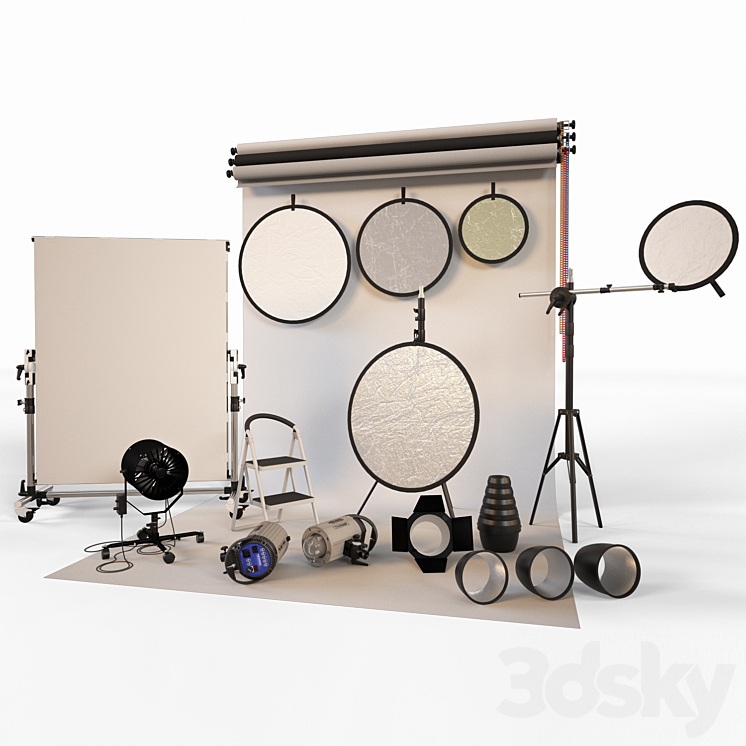 Photo Studio Equipment 3DS Max - thumbnail 1