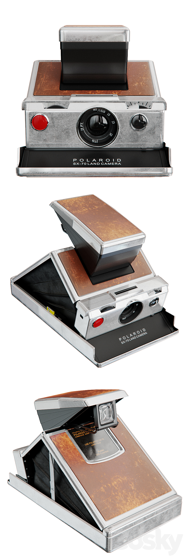 Polaroid SX-70 Land Camera 3DS Max Model - thumbnail 2