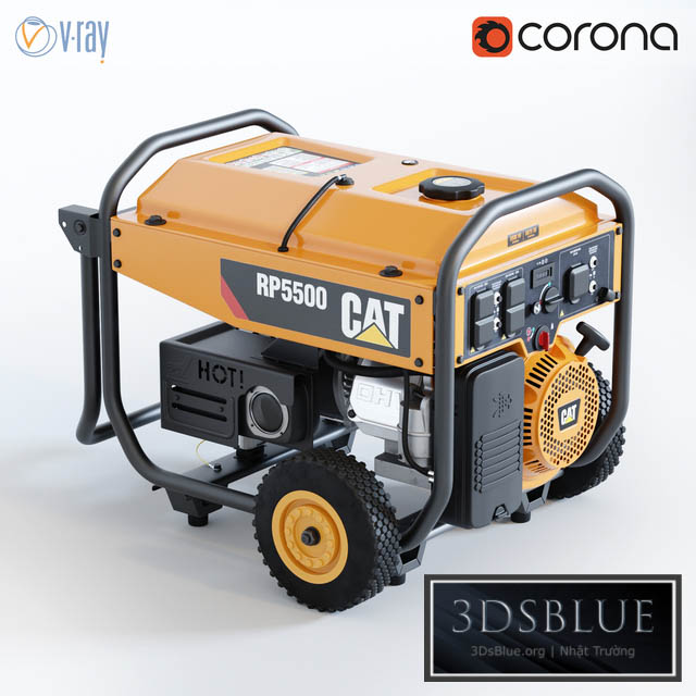 Portable generator CAT RP 5500 3DS Max - thumbnail 3