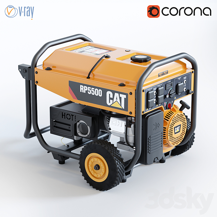 Portable generator CAT RP 5500 3DS Max - thumbnail 1