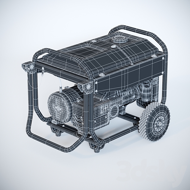 Portable generator CAT RP 5500 3DSMax File - thumbnail 3