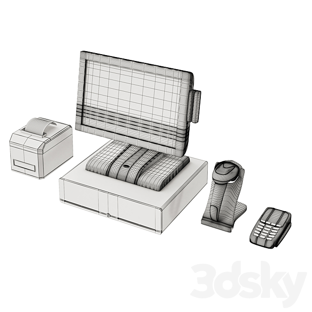 Pos terminal 3DSMax File - thumbnail 3