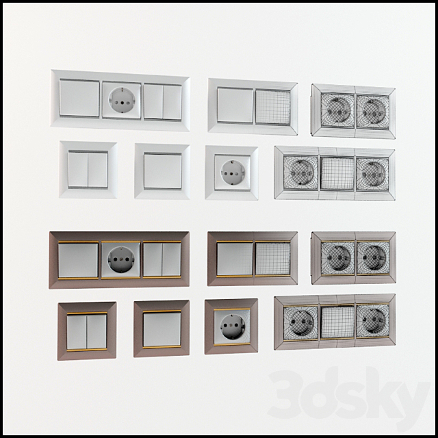 PROFI A set of switches and Sockets 3DSMax File - thumbnail 1