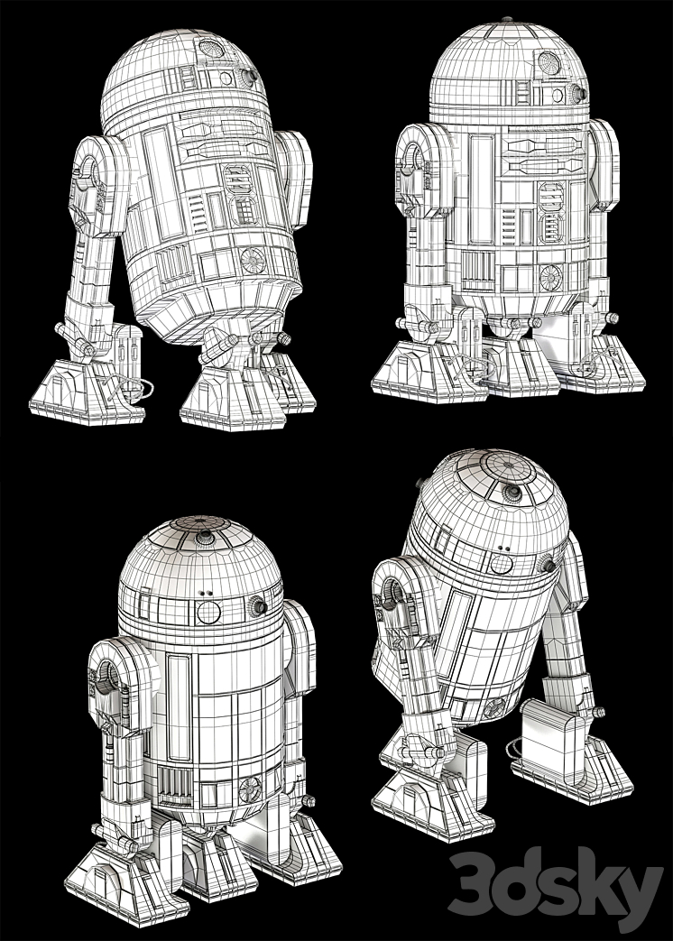 R2-D2 (Star Wars) 3DS Max - thumbnail 2