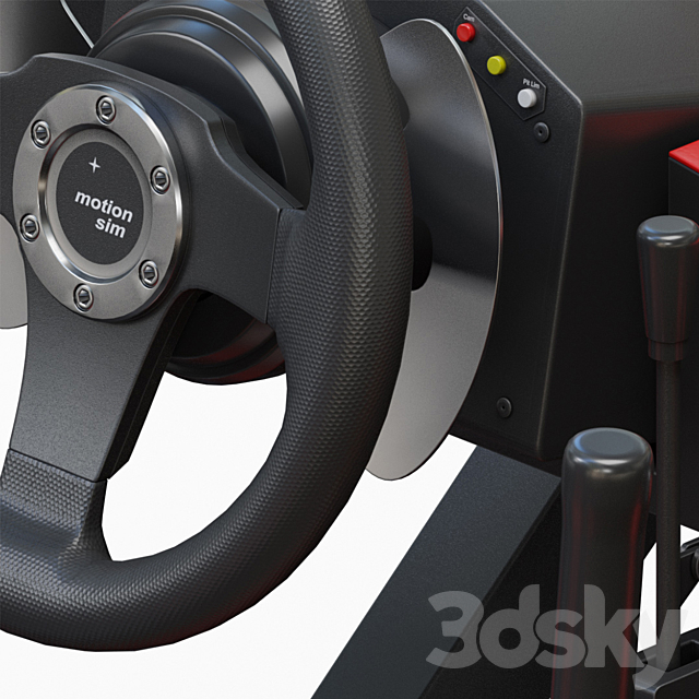 Racing Game Simulator motion sim 3DS Max Model - thumbnail 5