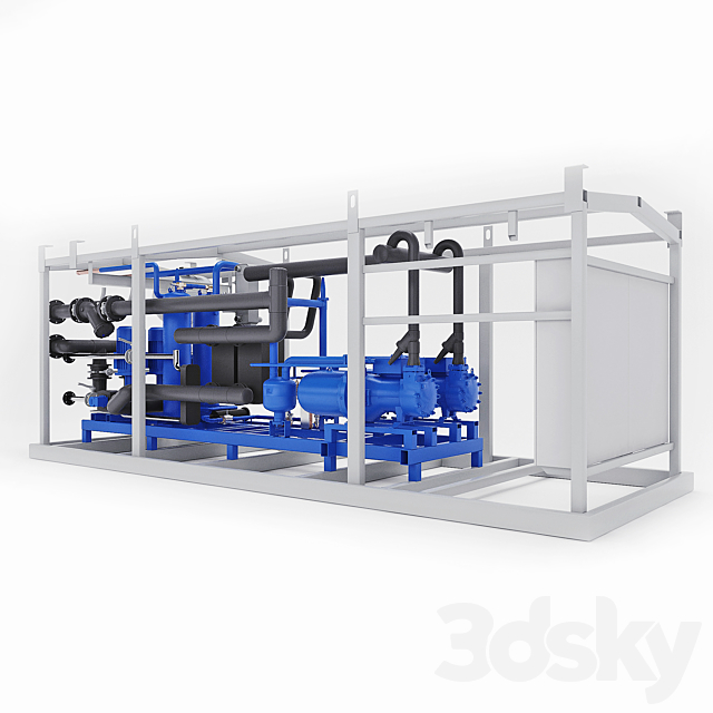 Refrigeration unit NSTF 350 – 450 3ds Max - thumbnail 3