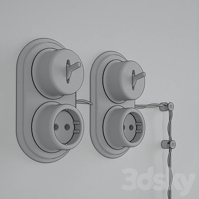 Retro switches. Retro switches 3DSMax File - thumbnail 3