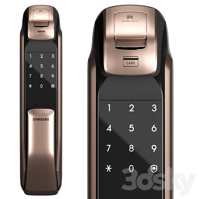 Samsung Digital Door Lock 01 3DS Max Model - thumbnail 2