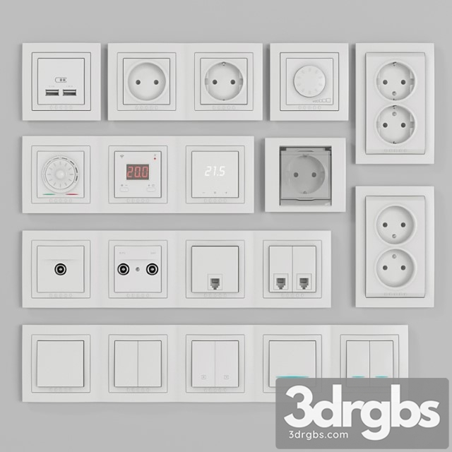 Schneider electric unicha sockets and switches - thumbnail 1