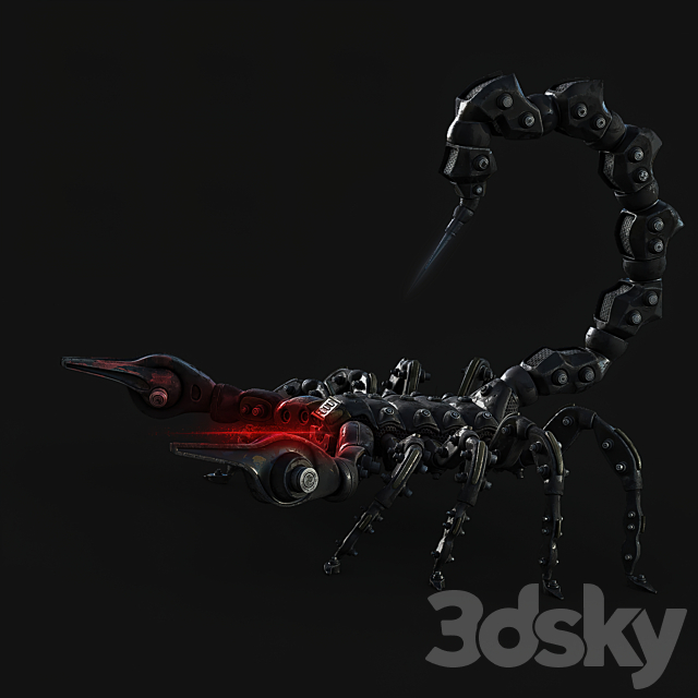 Scorpion Robot 3DS Max Model - thumbnail 2