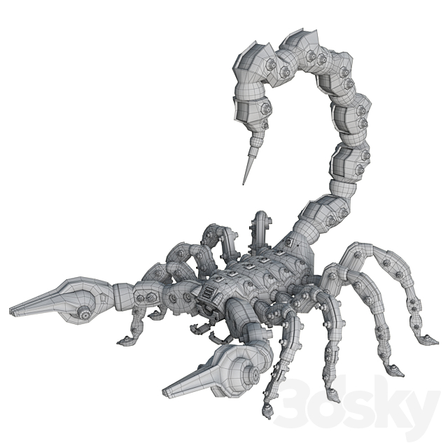 Scorpion Robot 3DS Max Model - thumbnail 5