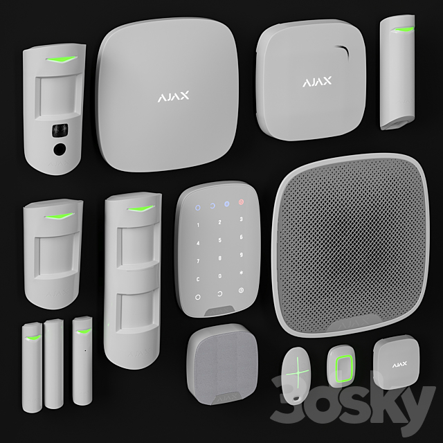 Security alarm system Ajax 3DSMax File - thumbnail 3