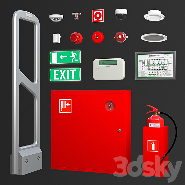 Security equipment store 3DSMax File - thumbnail 1