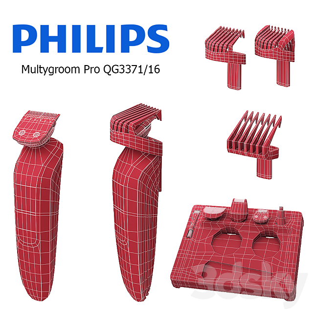 Set for cutting PHILIPS Multygroom Pro QG3371 _ 16 3DS Max Model - thumbnail 2