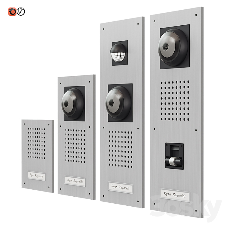 Set of on-door speakerphones Siedle Standart Versions 3DS Max - thumbnail 2