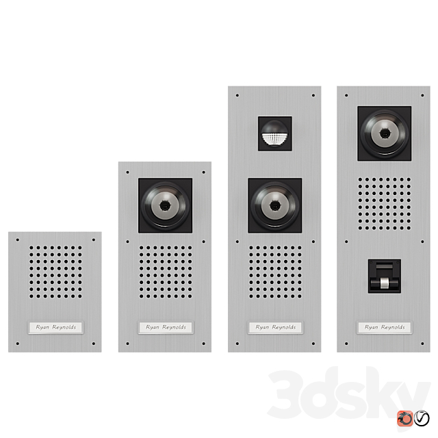 Set of on-door speakerphones Siedle Standart Versions 3DSMax File - thumbnail 1