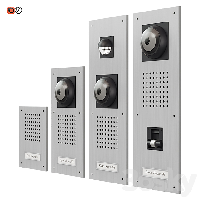 Set of on-door speakerphones Siedle Standart Versions 3DSMax File - thumbnail 2