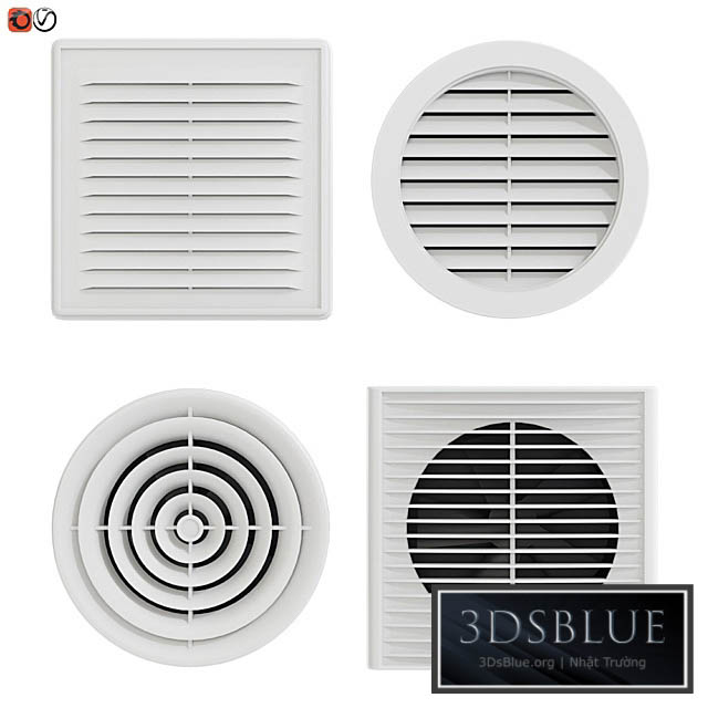 Set of ventilation grilles 3DS Max - thumbnail 3