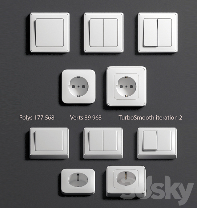 Socket switch 3ds Max - thumbnail 1