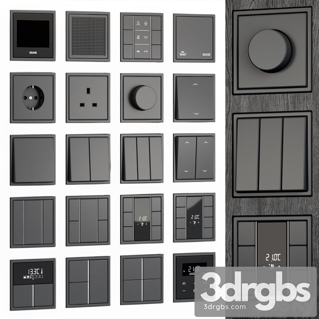 Socket Switch Jung LS Zero 3dsmax Download - thumbnail 1