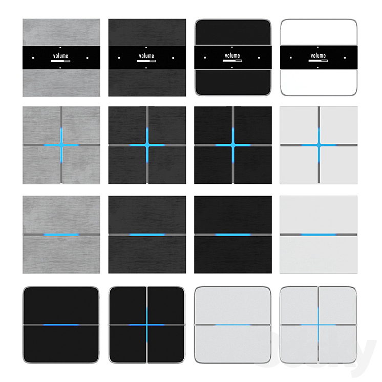 Sockets and switches Basalte 3DS Max - thumbnail 2