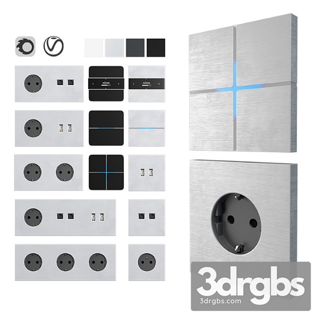 Sockets and switches basalte - thumbnail 1