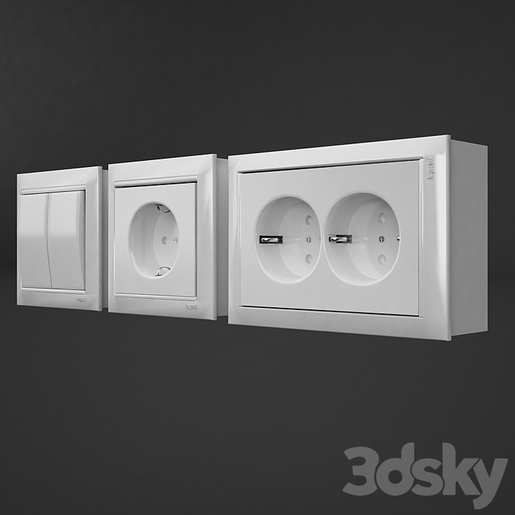 Sockets Legrand 3DS Max - thumbnail 1