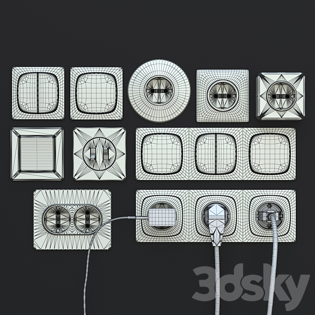 Sockets. switches. plugs 3DSMax File - thumbnail 3