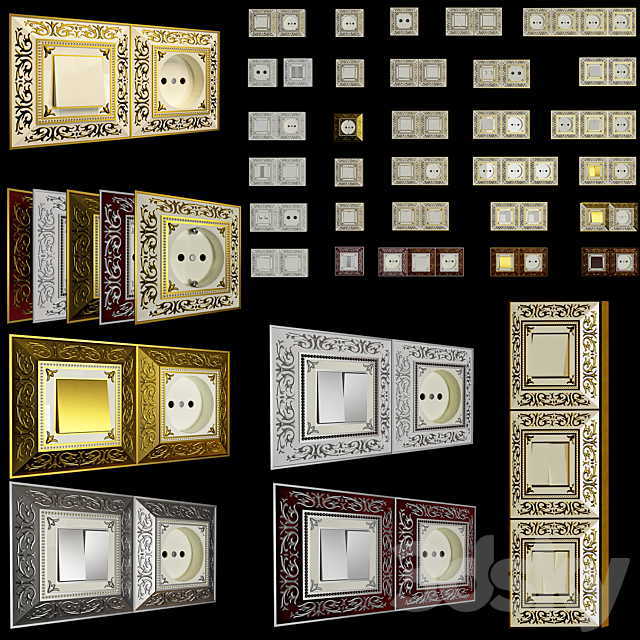 Switches and Sockets 3DS Max Model - thumbnail 2