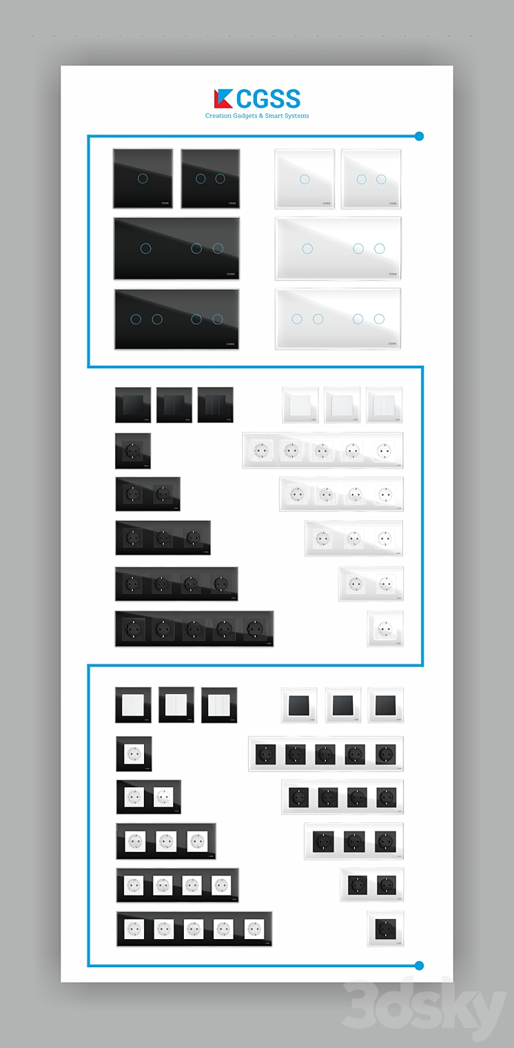 Switches and sockets CGSS 3DS Max - thumbnail 1