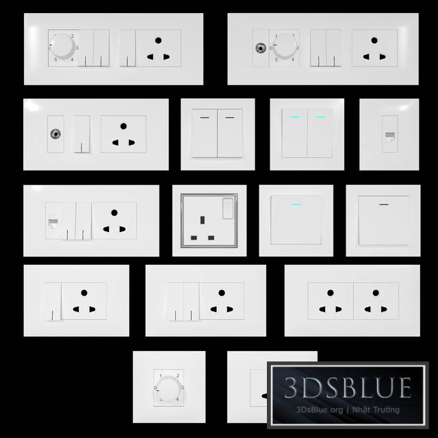 Switches Set 02 3DS Max - thumbnail 3