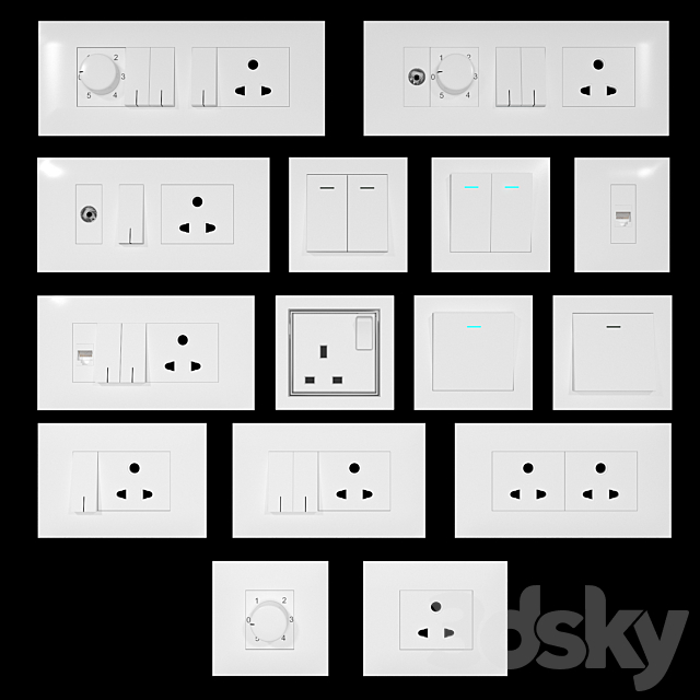 Switches Set 02 3DSMax File - thumbnail 1