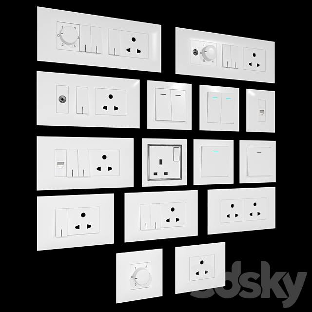 Switches Set 02 3DSMax File - thumbnail 2