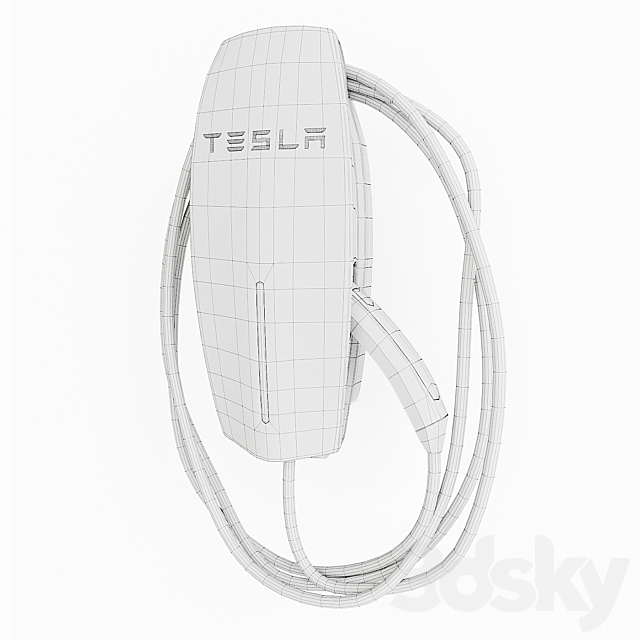 Tesla wall connector 3DSMax File - thumbnail 2