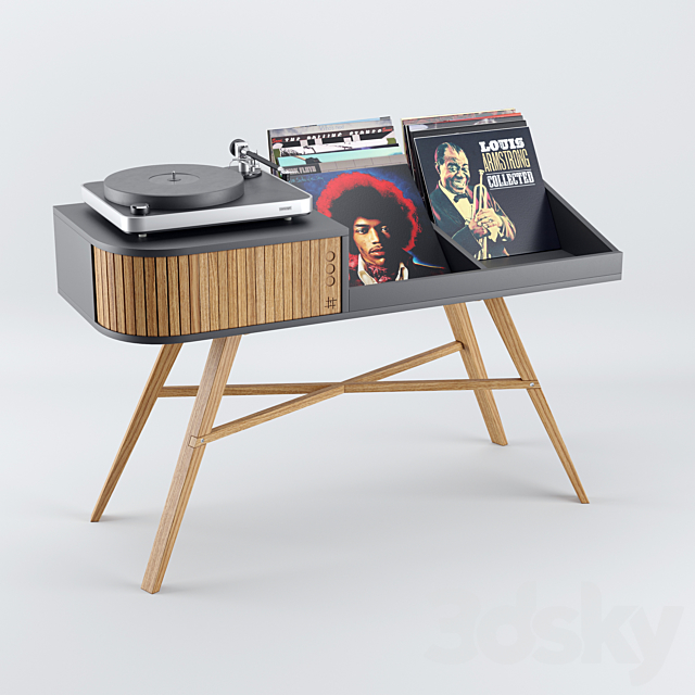 The Vinyl Table Hrdl 3DS Max Model - thumbnail 2