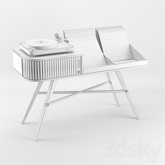 The Vinyl Table Hrdl 3DS Max Model - thumbnail 3