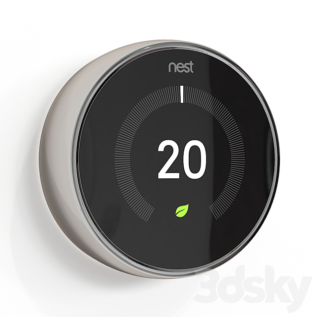 Thermostat Nest Learning Thermostat. (5 materials) 3ds Max - thumbnail 2