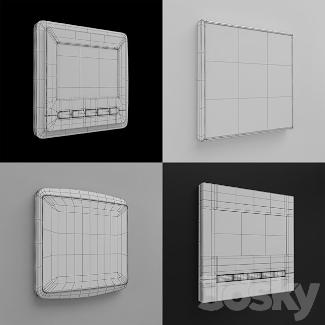 Touch Screen Thermostats 3DSMax File - thumbnail 2