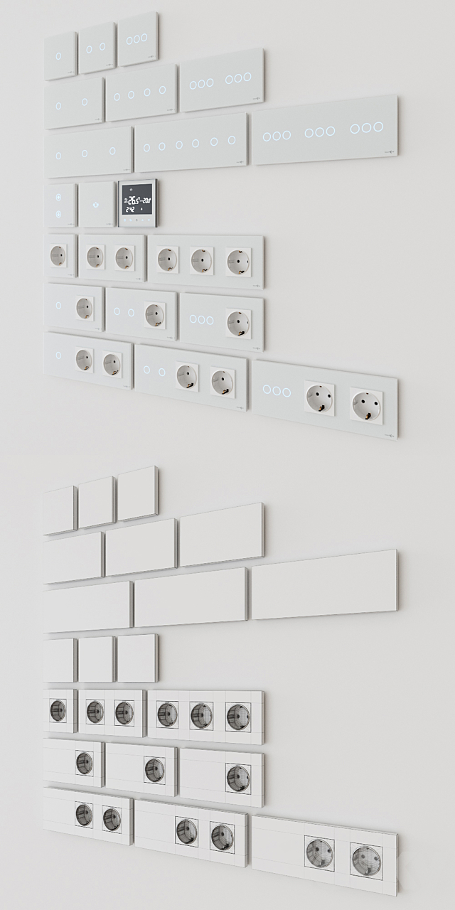 TouchMe sockets and switches – White 3ds Max - thumbnail 3