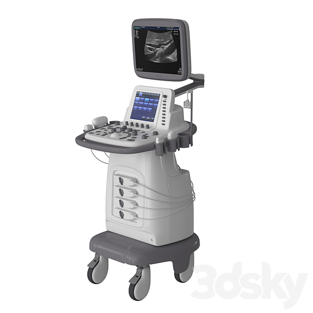 Ultrasound machine SonoScape S20Exp 3DS Max Model - thumbnail 3