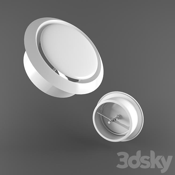 Universal plastic diffuser DVA 3DS Max - thumbnail 1