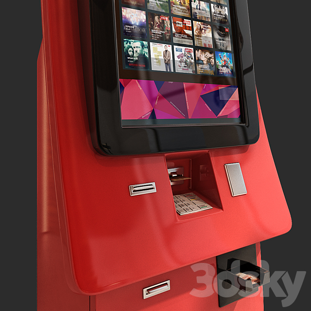 Vending machine for movie tickets 3DS Max Model - thumbnail 2