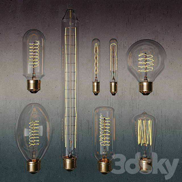 Vintage Light Bulb 3ds Max - thumbnail 1