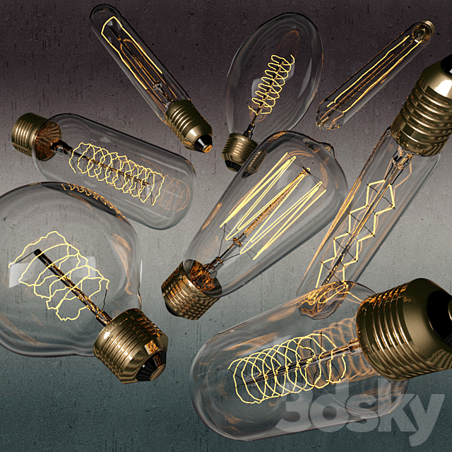 Vintage Light Bulb 3ds Max - thumbnail 2