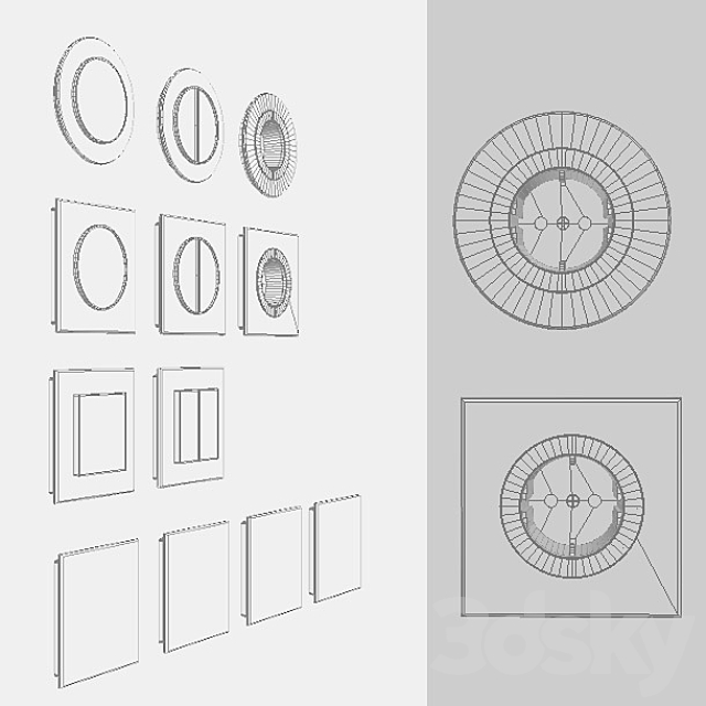 Wireless switches and sockets DeLUMO 3DSMax File - thumbnail 2