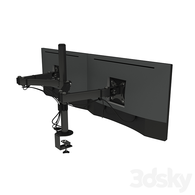 2x Dell UltraSharp U2718Q 27′ VESA table stand 3DS Max - thumbnail 2