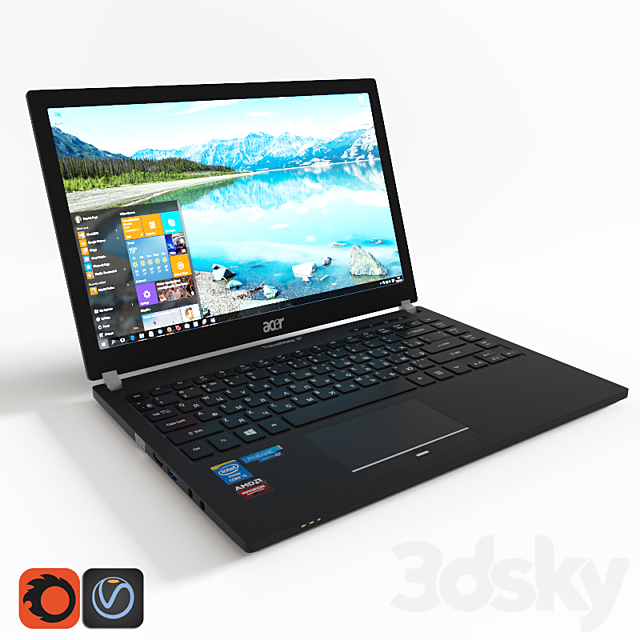 Acer Travelmate P645 notebook 3DSMax File - thumbnail 1