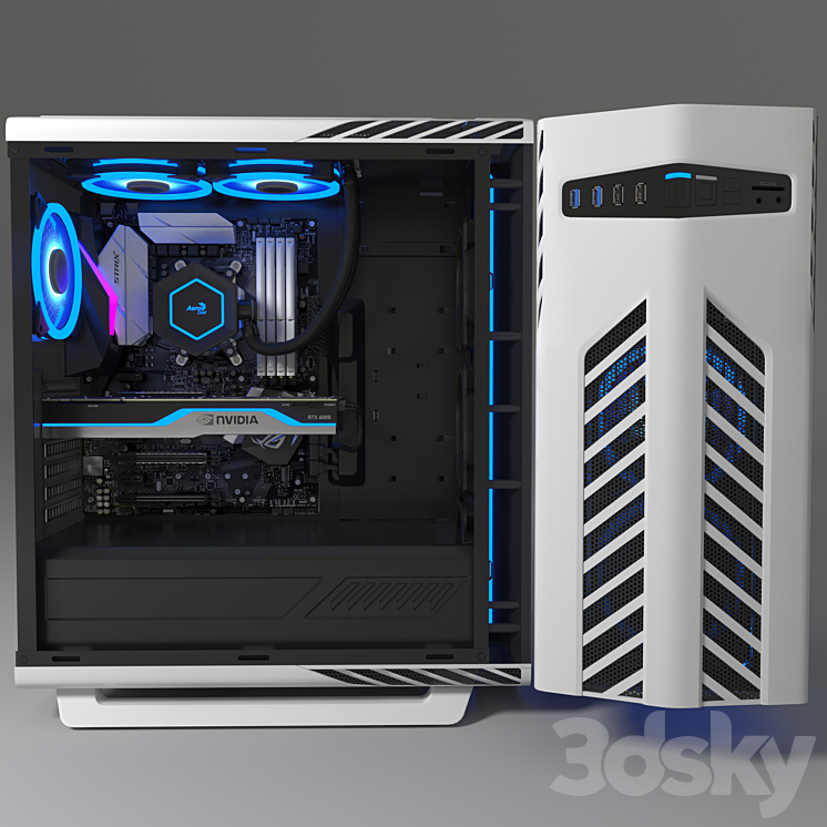 AeroCoolPC White 3DS Max - thumbnail 2