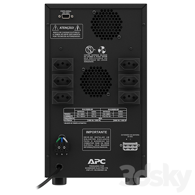 APC UPS 1500 VA – BR 3DS Max Model - thumbnail 2