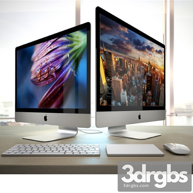 Apple Imac 2015 4k 5k Retina With Accessories 1 3dsmax Download - thumbnail 1